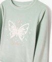 Pyjama en velours à motifs papillons et étoiles fille